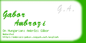gabor ambrozi business card